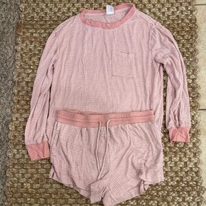 Striped Pink Women’s Pajamas Set